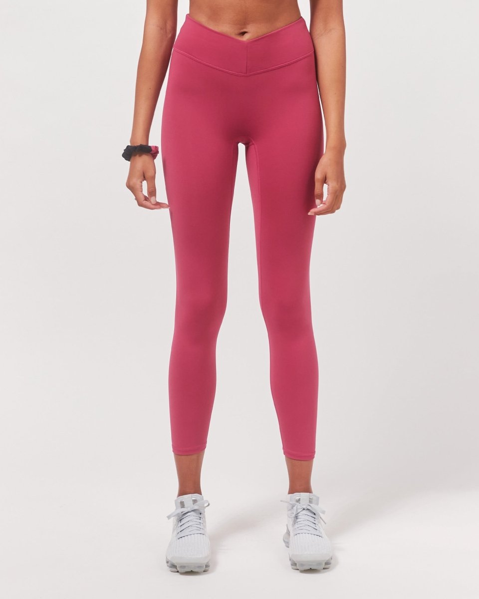 Vendetta 7/8 Breathable Workout Leggings with High - Waisted V Waistband - 26" Inseam - Allen - Fitness