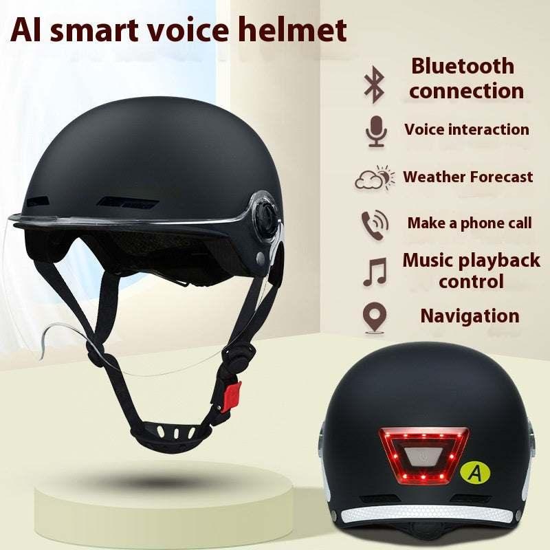 Voice Smart Bluetooth Accessible Phone Warning Light Helmet - Allen-Fitness