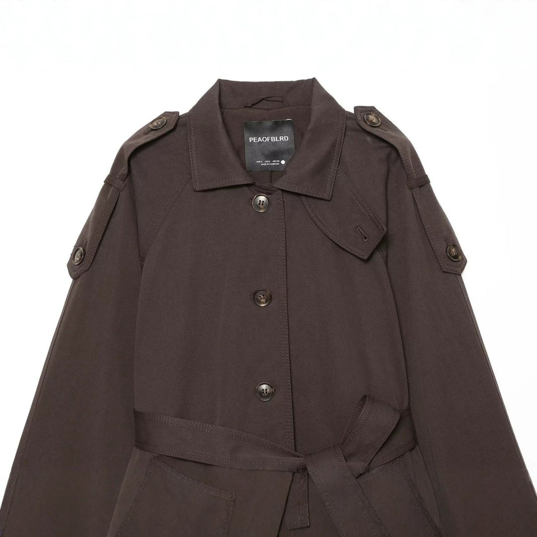 Waist up collar windbreaker coat for women - Premium Fitness &amp; Activewear for Men &amp; Women|UK