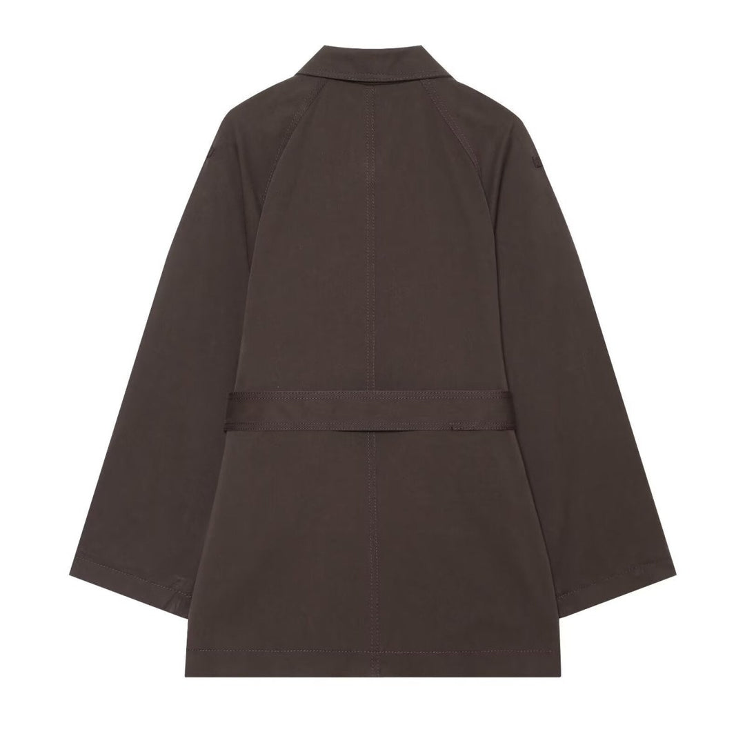 Waist up collar windbreaker coat for women - Premium Fitness &amp; Activewear for Men &amp; Women|UK