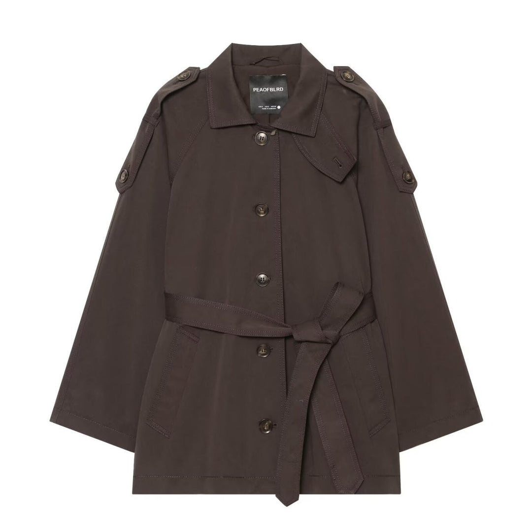 Waist up collar windbreaker coat for women - Premium Fitness &amp; Activewear for Men &amp; Women|UK
