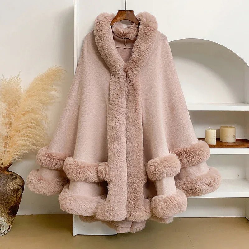 Warm Knitted Cardigan Shawl Cape Coat - Elegant Lightweight Design, Various Color Options - Allen-Fitness