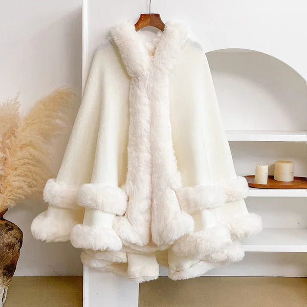 Warm Knitted Cardigan Shawl Cape Coat - Elegant Lightweight Design, Various Color Options - Allen-Fitness