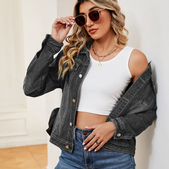 Washed Denim Jacket – Women&