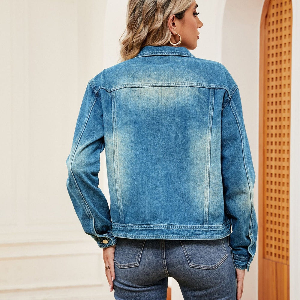 Washed Denim Jacket – Women's Classic Soft Denim in Light, Medium & Dark Wash S–XL