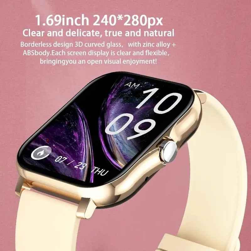 Women and Men Smart Watch Fitness Tracker 1.69" Colour Screen Full Fitness Tracker for Android iOS + Box - Allen-Fitness