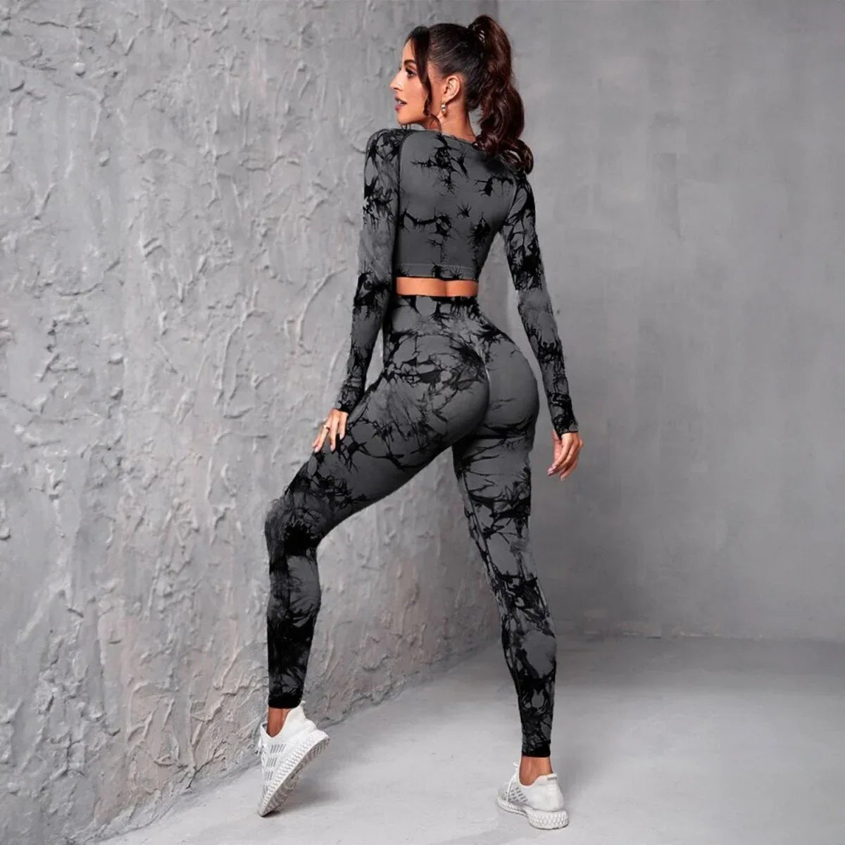 Women Fitness Sportswear Suit - Stylish Casual Wear with Premium Chemical Fiber Blend - Allen-Fitness