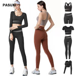 Women's Fitness Leggings & Bra Set - High Waist Seamless Yoga Outfit for Gym Workouts - Allen-Fitness