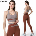 Women's Fitness Leggings & Bra Set - High Waist Seamless Yoga Outfit for Gym Workouts - Allen-Fitness