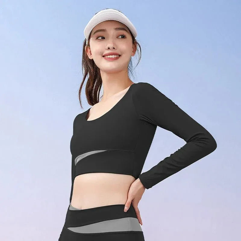 Women's Fitness Leggings & Bra Set - High Waist Seamless Yoga Outfit for Gym Workouts - Allen-Fitness