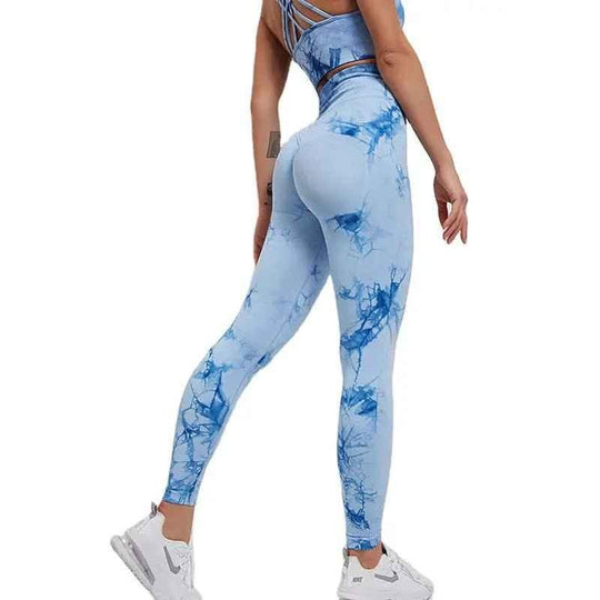 women sportswear yoga training tracksuit sports bra and leggings new yoga set fitness - Allen-Fitness