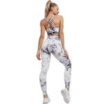 women sportswear yoga training tracksuit sports bra and leggings new yoga set fitness - Allen-Fitness