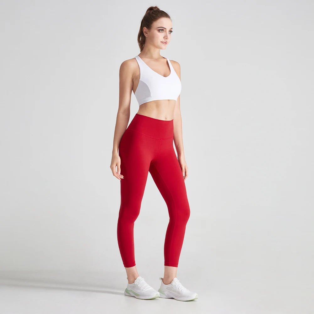 Women Yoga Set: 2 Pcs Backless Workout Bra and High Waist Gym Leggings for Ultimate Comfort.