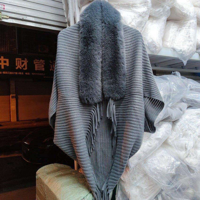 Women's Fashion Coat: Personalized Cashmere Knitted Cardigan with Monochrome Pattern, Warm & Stylish - Allen-Fitness