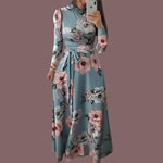 Women's Long Dress With Striped Shirt And Short Sleeves Fashionable Women's Casual Long Sleeve Casual Dresses - Allen-Fitness