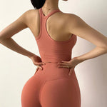 Women's Performance Activewear Set - Tummy Control Flexible Exercise Tights and Sports Bra Set - Allen-Fitness