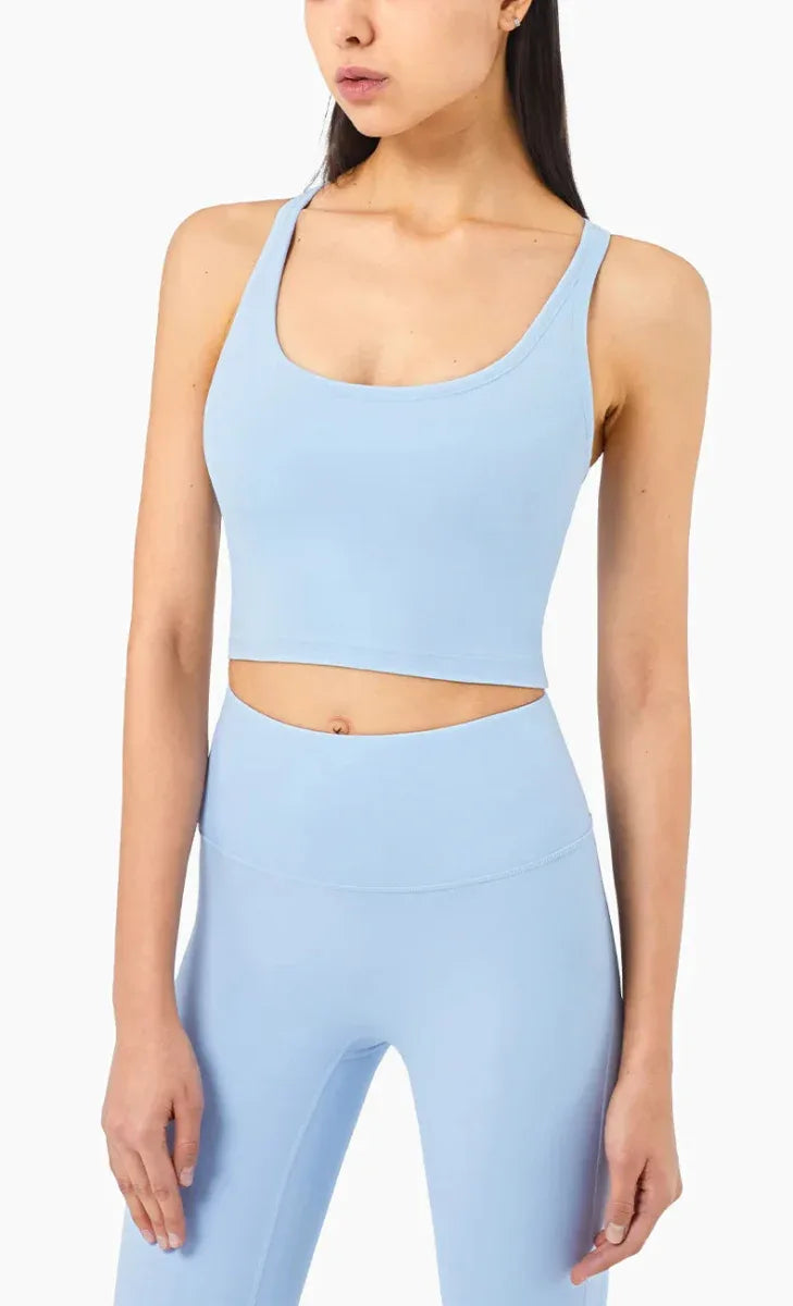 Women's Performance Activewear Set - Tummy Control Flexible Exercise Tights and Sports Bra Set - Allen-Fitness