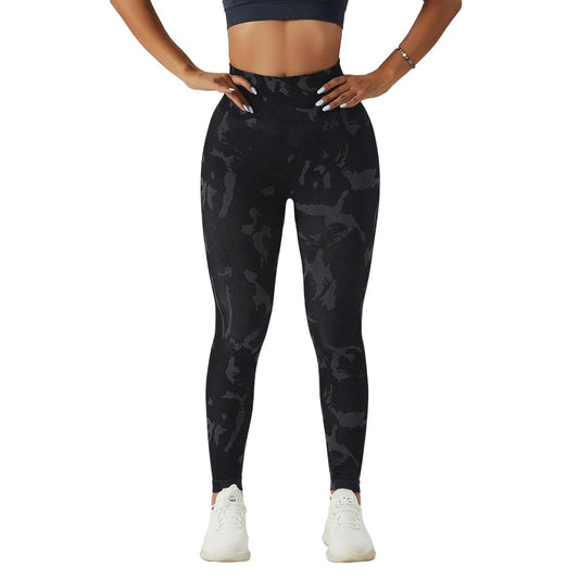 Women's Quick - Drying Leggings - Camouflage Peach Hip Raise Fitness Pants for Active Wear - Allen - Fitness