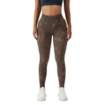 Women's Quick-Drying Leggings - Camouflage Peach Hip Raise Fitness Pants for Active Wear - Allen-Fitness