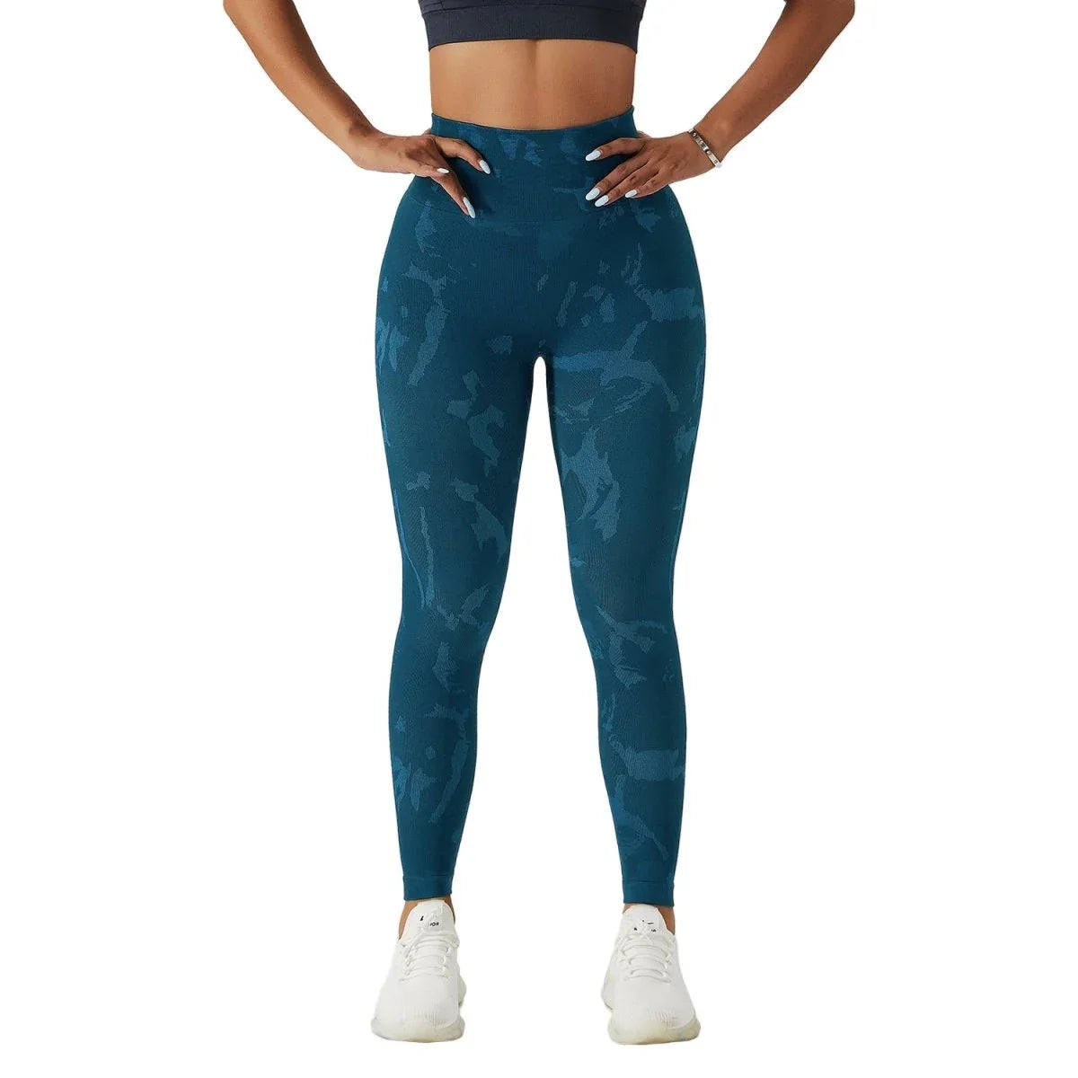 Women's Quick-Drying Leggings - Camouflage Peach Hip Raise Fitness Pants for Active Wear - Allen-Fitness