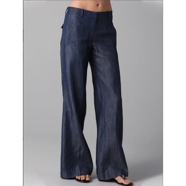 Womens Retro Striped Cotton-Linen Casual Pants - Allen-Fitness
