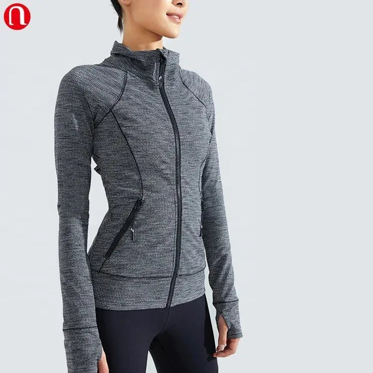 Women's Running Jackets - Long Sleeve Yoga Fitness Workout Jacket for Active Women - Allen-Fitness