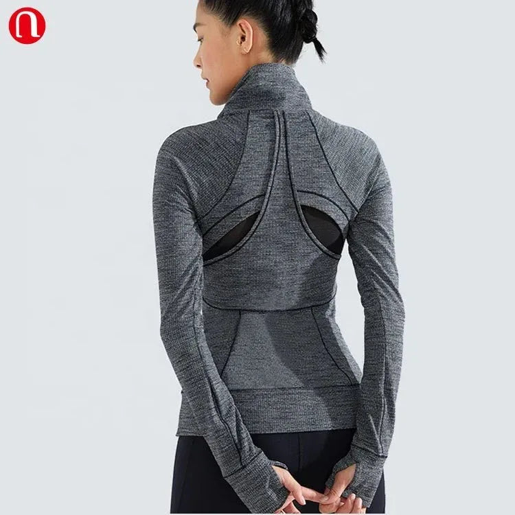 Women's Running Jackets - Long Sleeve Yoga Fitness Workout Jacket for Active Women - Allen-Fitness