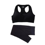 Women's Seamless Yoga Set - 2PCS High Waist Leggings & Fitness Crop Top Gym Outfit - Allen-Fitness
