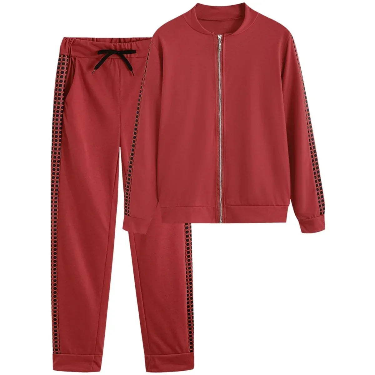 Women's Set Tracksuit Long Sleeve Sportswear ZIp Sweatshirt Pants Suit Two Piece Set Outfits - Allen-Fitness
