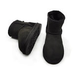 Women's Snow Boots - Real Sheepskin Plush Fur Ankle Boots for Ultimate Winter Warmth - Allen-Fitness