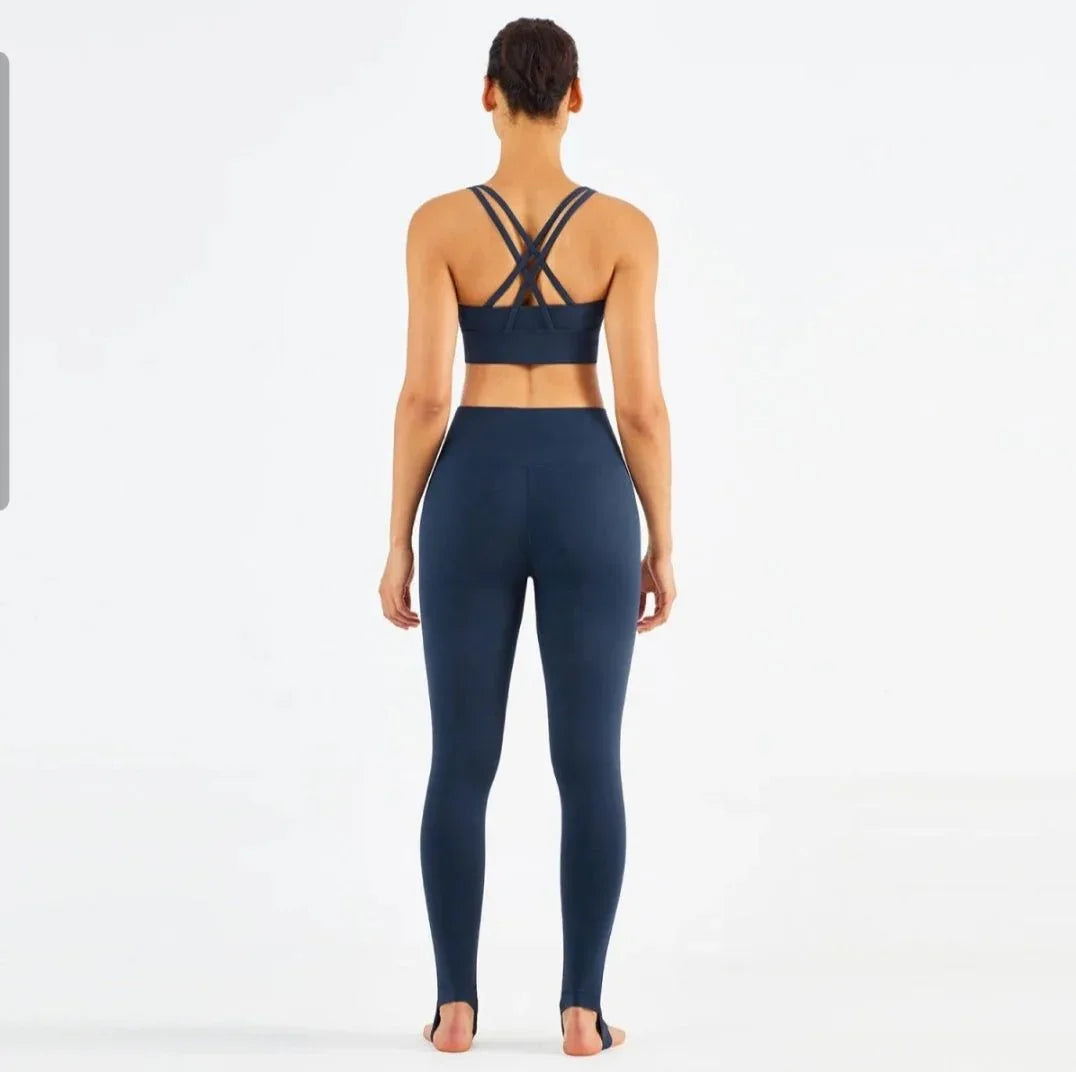 High-Waisted Womens Sports Leggings Set - Stay Comfortable and Dry - Allen-Fitness
