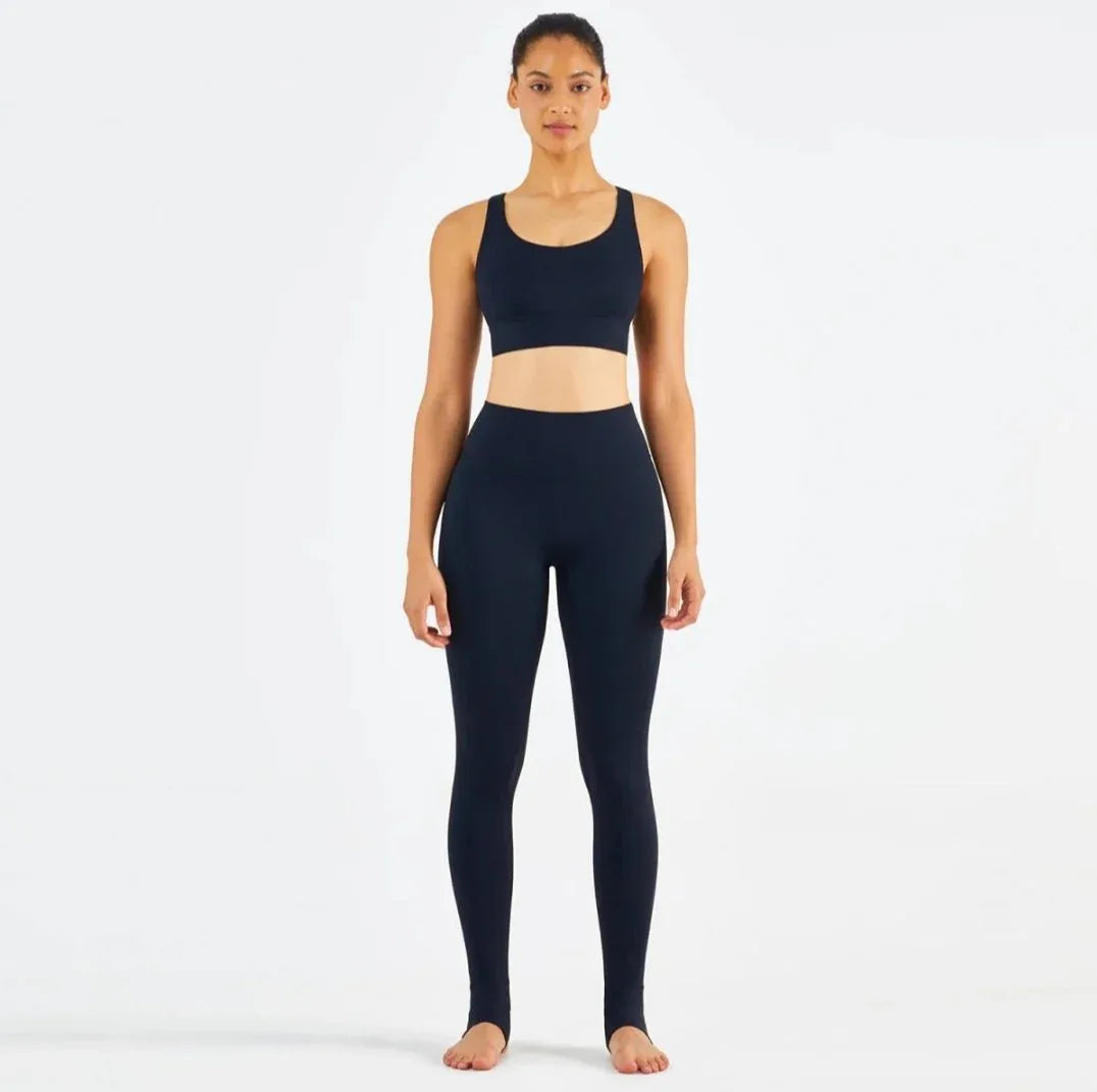 High-Waisted Womens Sports Leggings Set - Stay Comfortable and Dry - Allen-Fitness