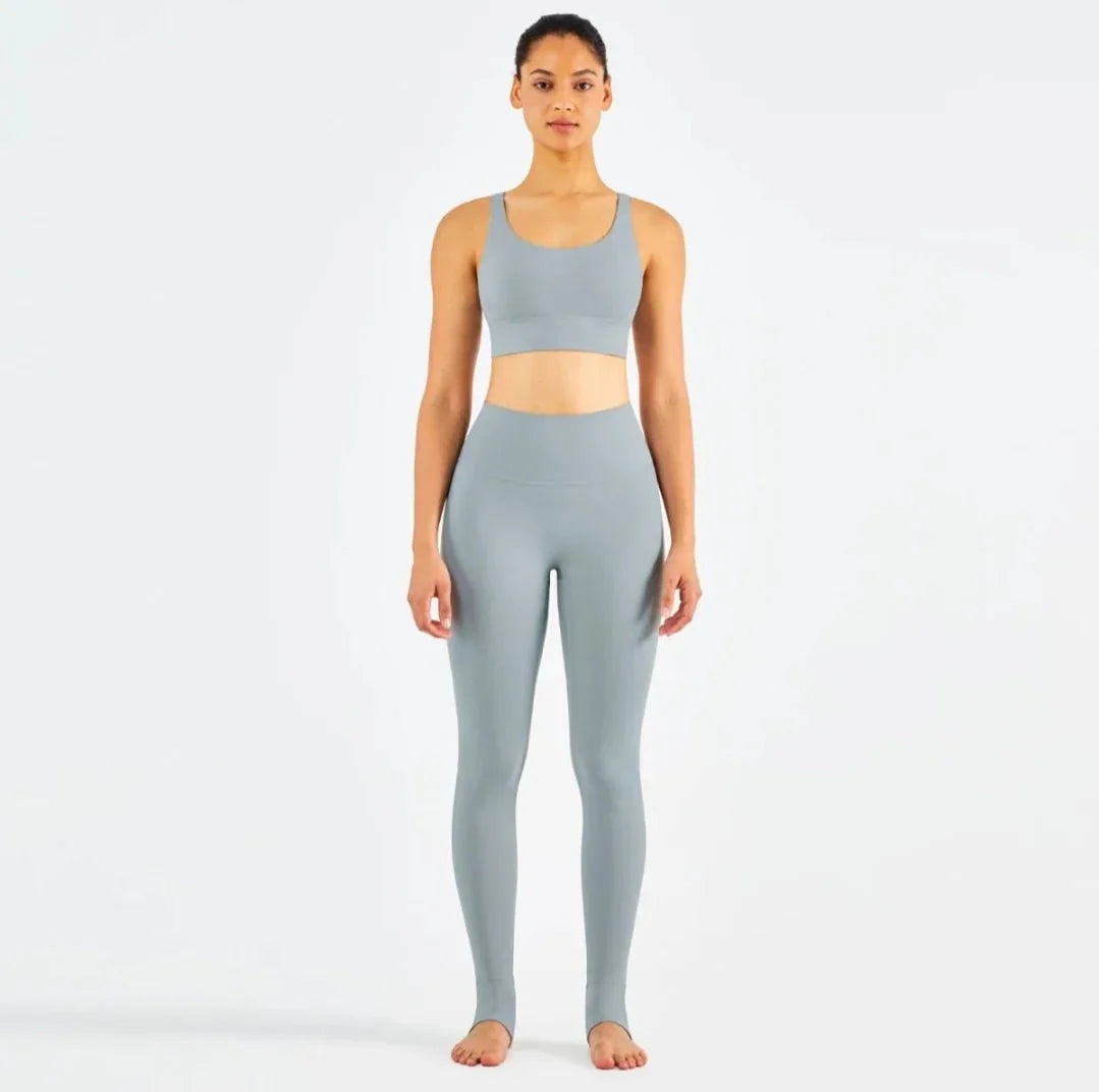 High-Waisted Womens Sports Leggings Set - Stay Comfortable and Dry - Allen-Fitness