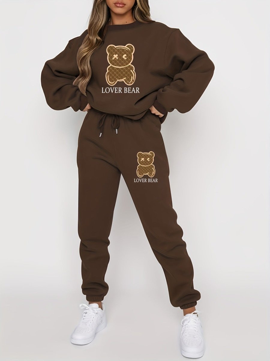 Women's Sportswear Set - Casual 2 - Piece Suit with 3D Effect, Long Sleeve and Trousers - Allen - Fitness