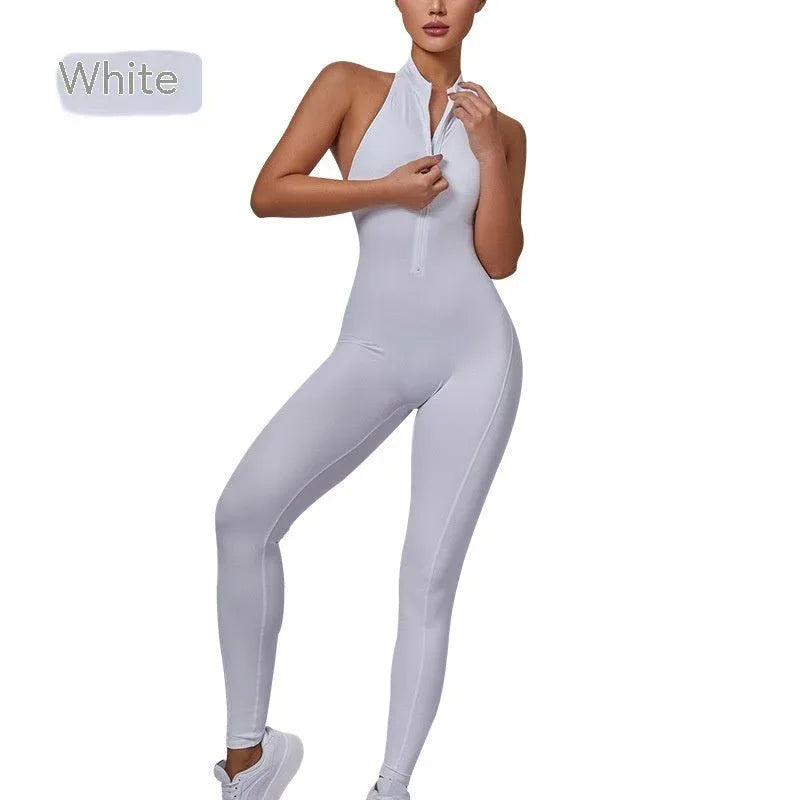 Women's Standing Neck Zippered Cardigan Yoga Sportswear - Allen-Fitness