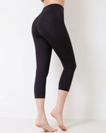 Women's Stylish Athletic Leggings with Silkiflex™ Fabric - 21.5" Reflective Fitness Leggings - Allen-Fitness