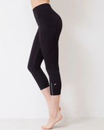 Women's Stylish Athletic Leggings with Silkiflex™ Fabric - 21.5" Reflective Fitness Leggings - Allen-Fitness