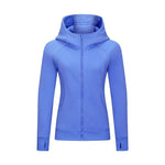 Sports Wear Hoodie Jacket for Women With Thick Zipper - Full Zip Fitness Coat Running Sweater WDQ028 - Allen-Fitness
