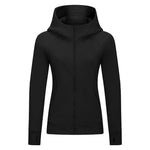 Sports Wear Hoodie Jacket for Women With Thick Zipper - Full Zip Fitness Coat Running Sweater WDQ028 - Allen-Fitness