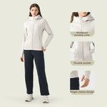 Sports Wear Hoodie Jacket for Women With Thick Zipper - Full Zip Fitness Coat Running Sweater WDQ028 - Allen-Fitness