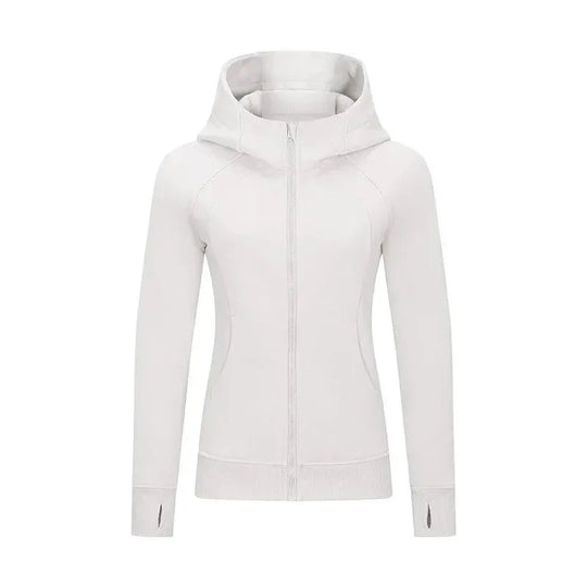 Fitness Coat Sports Wear outwear women Running jackets With thick full zip up face hoodie sweater WDQ028 - Allen - Fitness