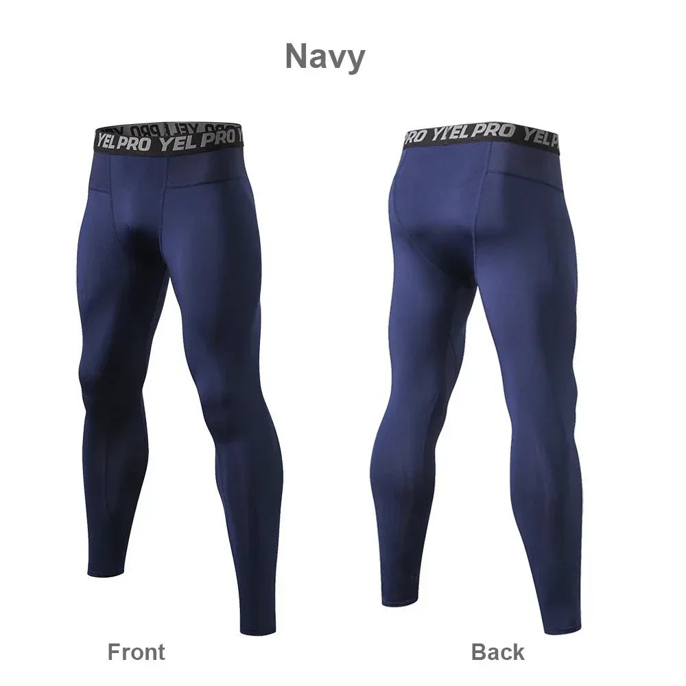 Yoga Leggings For Men - Quick Dry, Seamless Design, High Elasticity For Bike Riding And Gym - Allen-Fitness