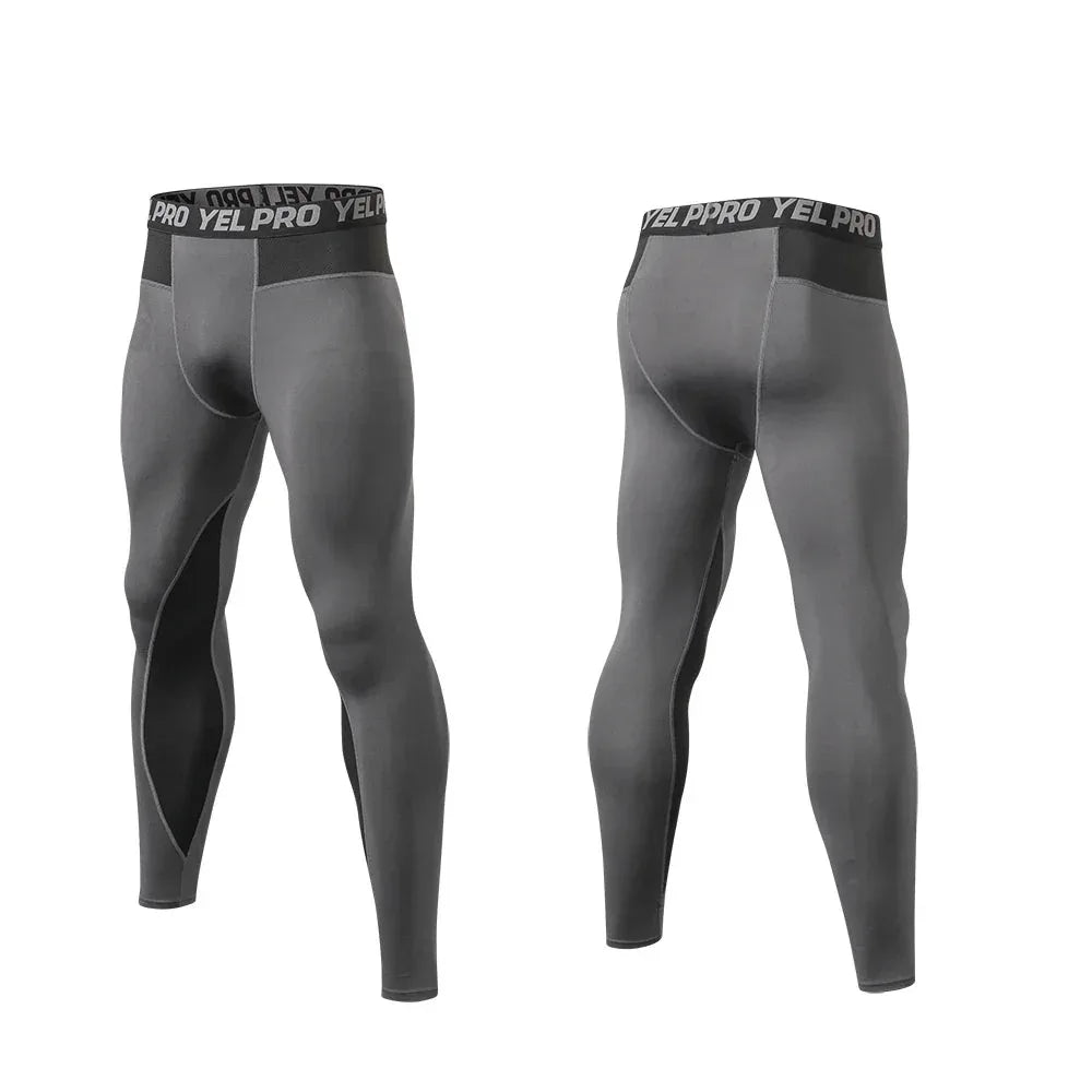 Yoga Leggings For Men - Quick Dry, Seamless Design, High Elasticity For Bike Riding And Gym - Allen-Fitness