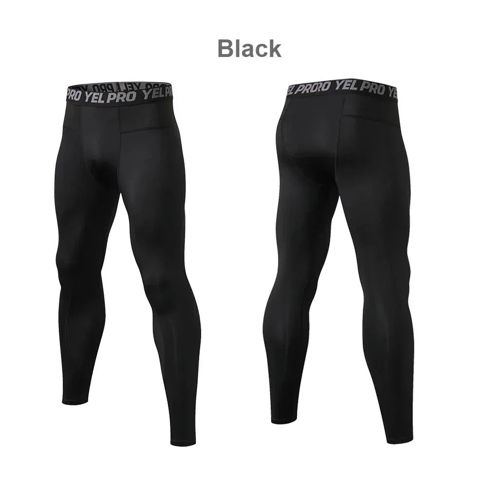 Yoga Leggings For Men - Quick Dry, Seamless Design, High Elasticity For Bike Riding And Gym - Allen-Fitness