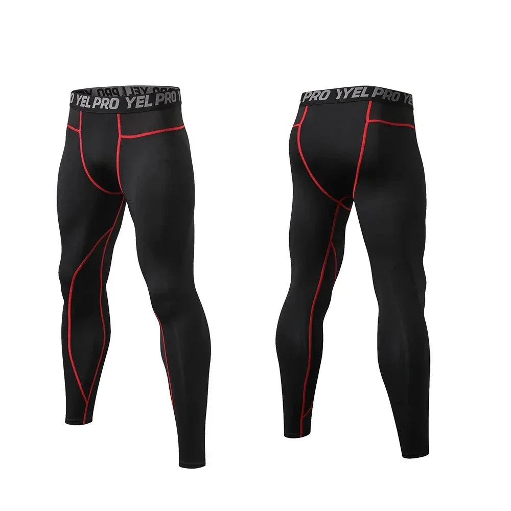 Yoga Leggings For Men - Quick Dry, Seamless Design, High Elasticity For Bike Riding And Gym - Allen-Fitness