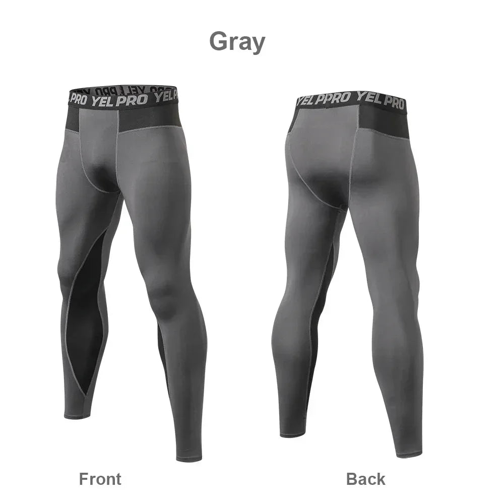 Yoga Leggings For Men - Quick Dry, Seamless Design, High Elasticity For Bike Riding And Gym - Allen-Fitness