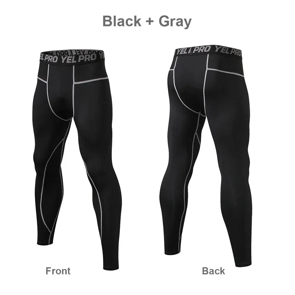 Yoga Leggings For Men - Quick Dry, Seamless Design, High Elasticity For Bike Riding And Gym - Allen-Fitness