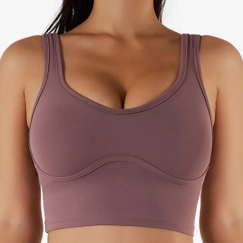 Yoga Sports Bra With Chest Pad Running Fitness Vest Women - Allen - Fitness