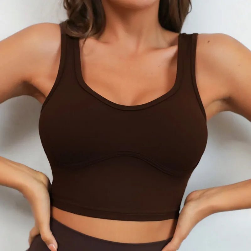 Yoga Sports Bra With Chest Pad Running Fitness Vest Women - Allen - Fitness