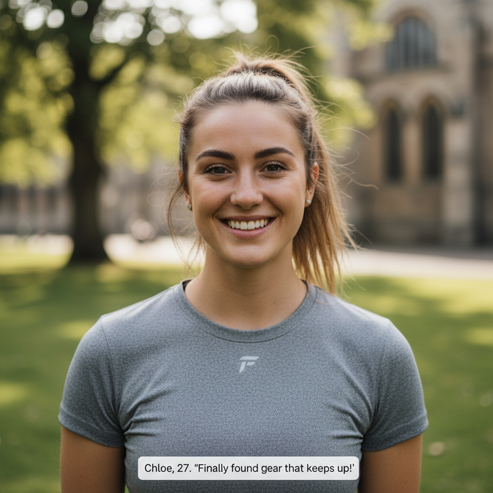 Young fitness enthusiast testimonial